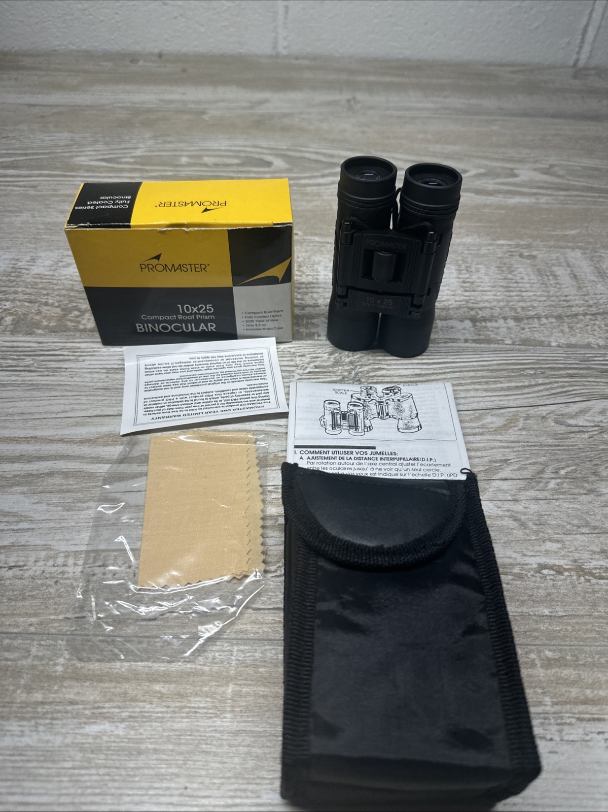 Promaster Binoculars 10x25 303FT/1000YDS- W/Case- New in Box!