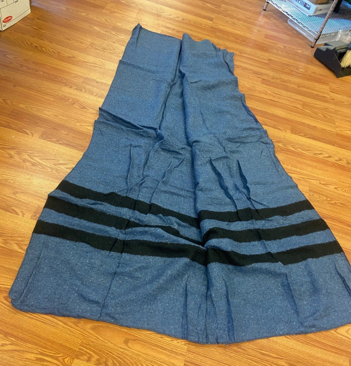 Russian Navy Blue Blanket Large Thick Warm  Camping Military Surplus
