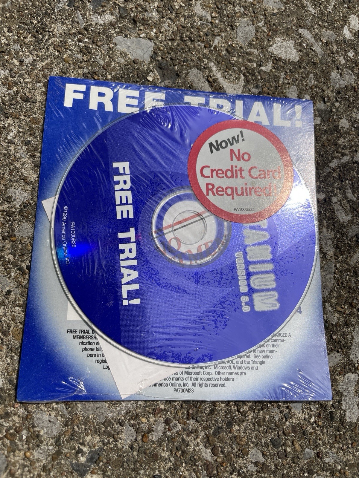 America Online AOL 5.0 CD SEALED Disc Vintage 90’s Internet Titanium