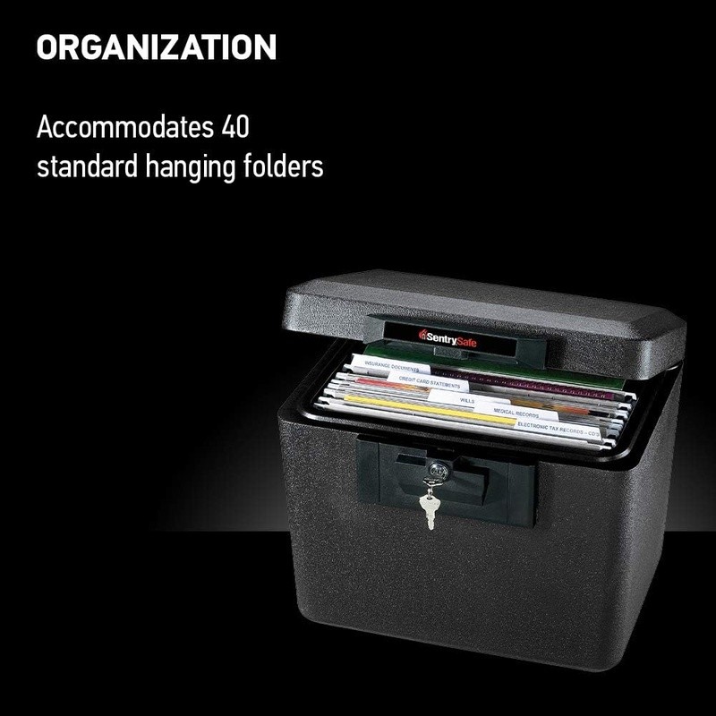 Fireproof Lock Box Documents & Valuables Secure File Storage W/ Key Lock New