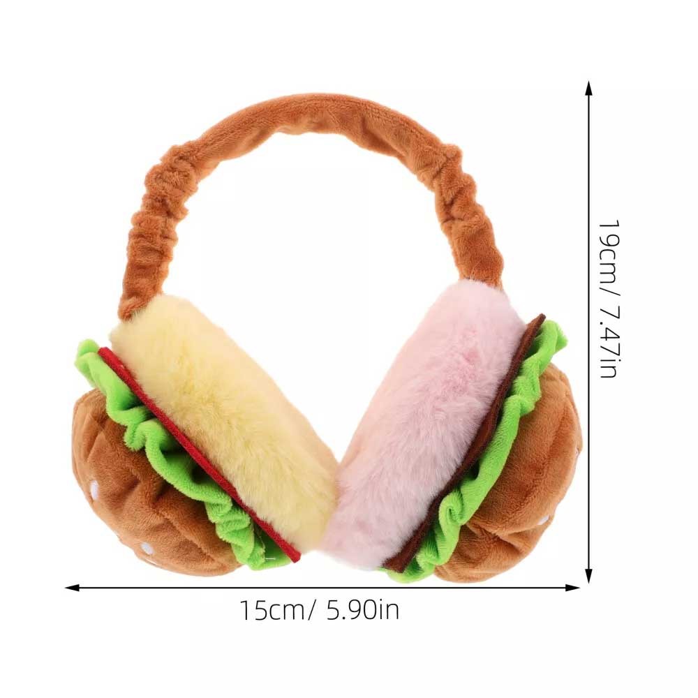 Funny Hamburger Ear Muffs Piggy Bank Adult Novelty Coin Bank Warmer