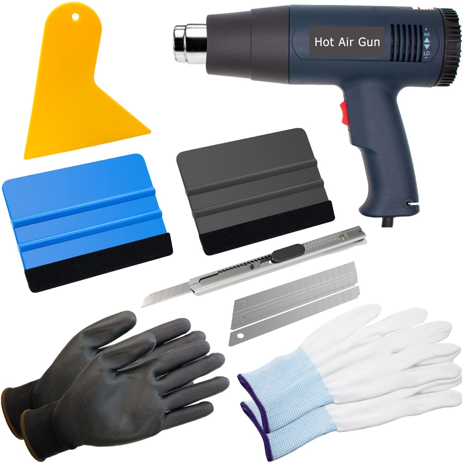 Spanno Car Vinyl Wrap Tool Kit for Car Film Installation Includes Heat Gun, F...