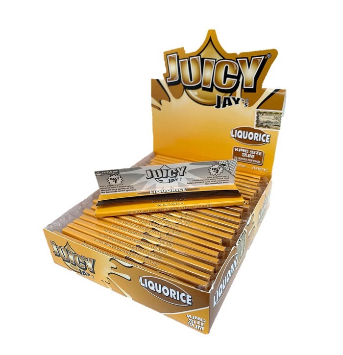 Juicy Jay’s Rolling Papers –  Liquorice– King Size-24pcs per display