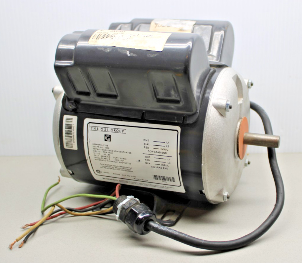 GSI PT. NO. 1439, HP 1/2 RPM 1625, V 115, HZ 60, PH 1, AMPS 6.0, K55MYFHL-7748