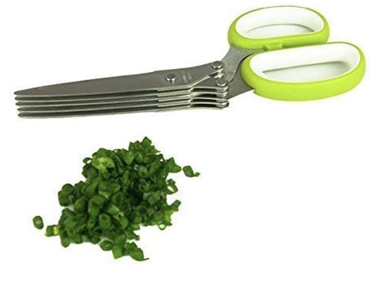 Five-blade stainless steel kitchen scissors, suitable for cilantro scallio 2pcs