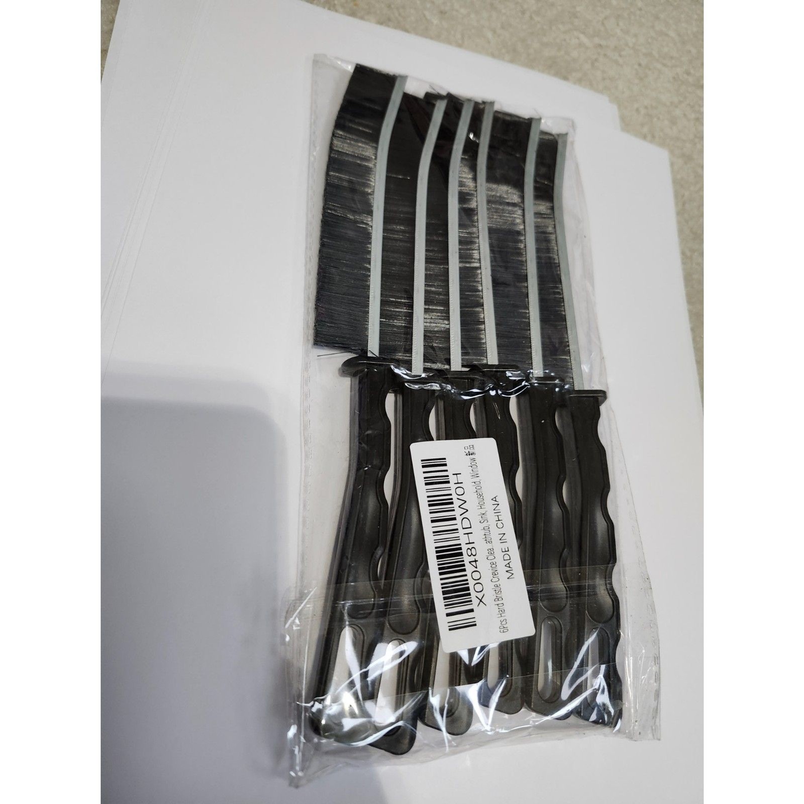 6Pcs Hard Bristle Crevice Cleaning Brush - Thin Gap, Small, Grout, Kitchen