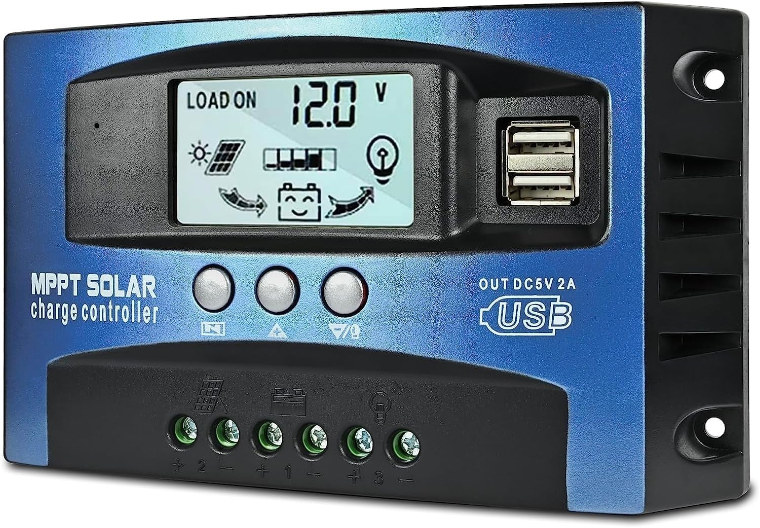 100A MPPT Solar Charge Controller, 12V/ 24V Solar Panel Battery Intelligent R...