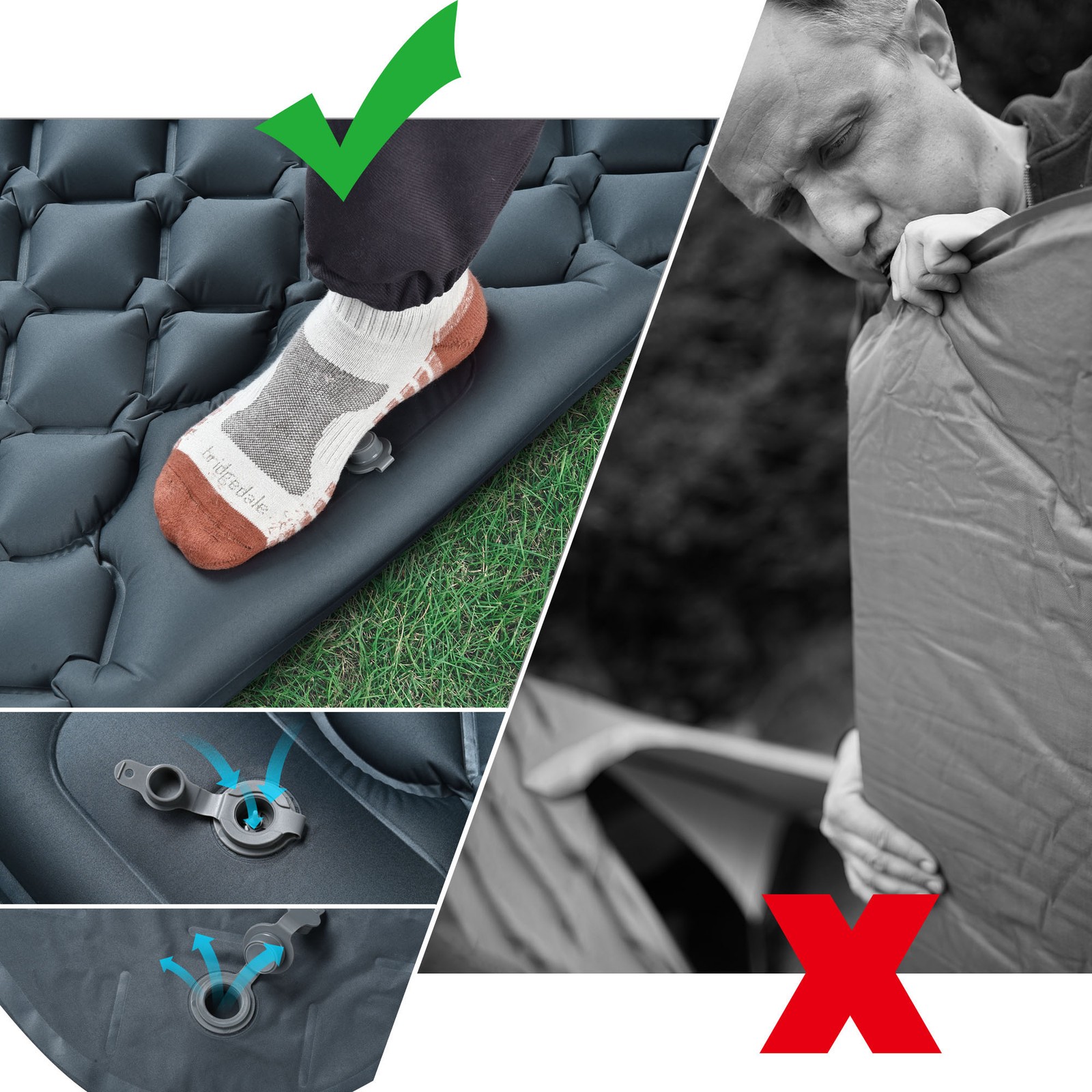 2-Person Sleeping Cot Pad - Comfortable for Camping/Outdoor Use