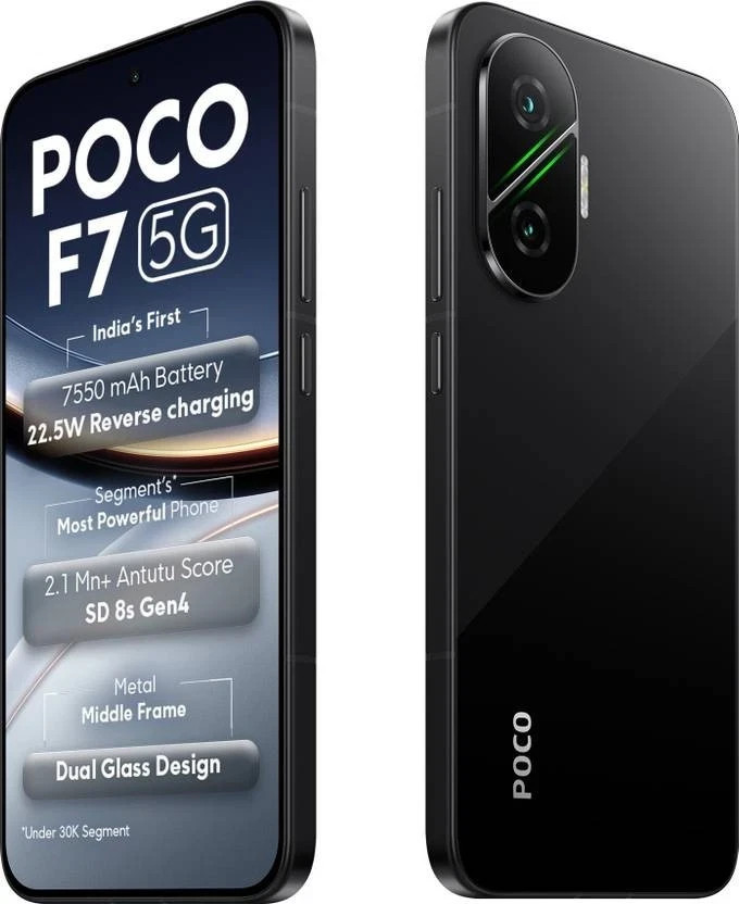 POCO F7 5G (Silver, 256 GB 12 GB ) 8s Gen 4 Processor NFC 6.83" Global Version.