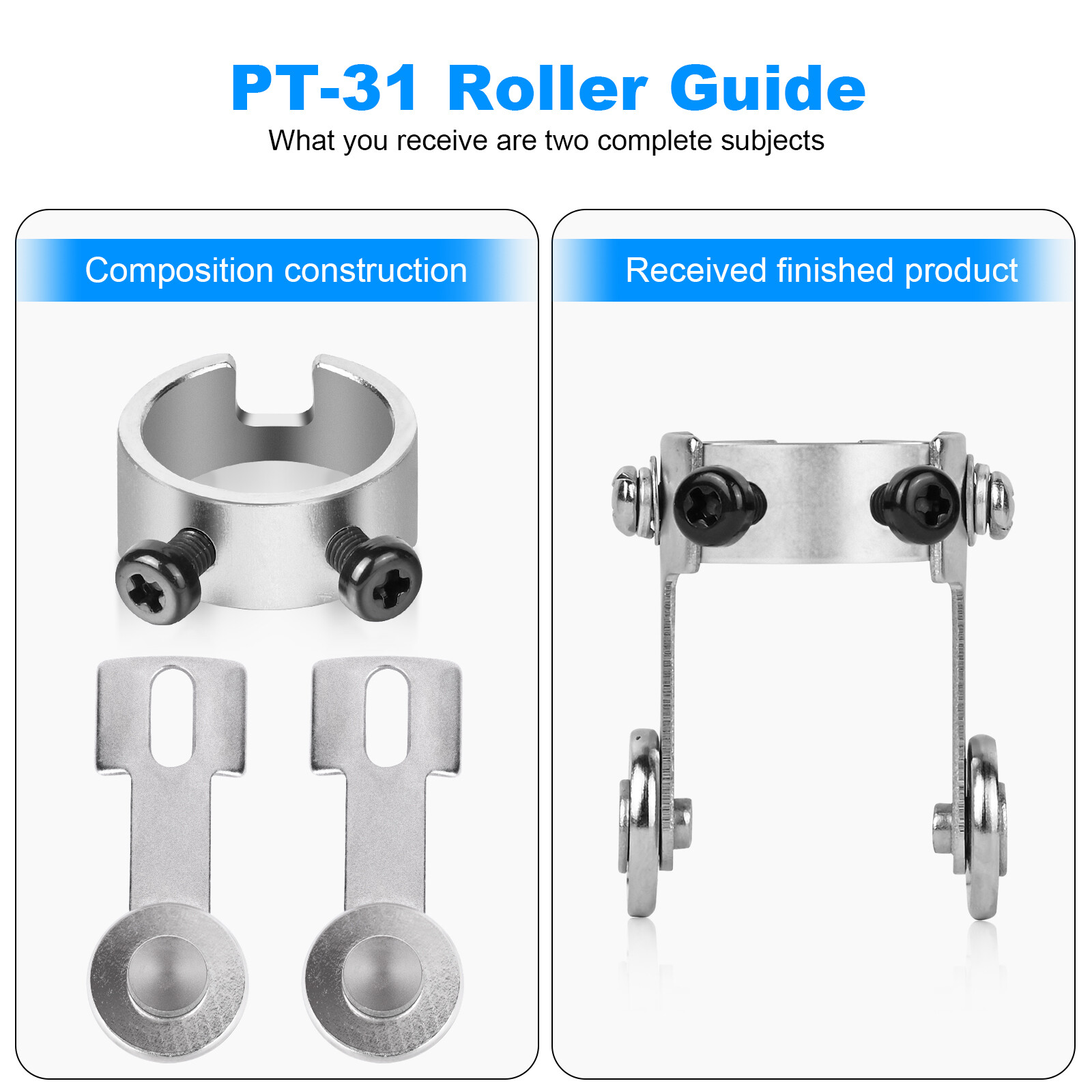 Reboot 2PCS PT-31 Plasma Cutter Roller Guide Wheel with 40pcs Torch Consumables