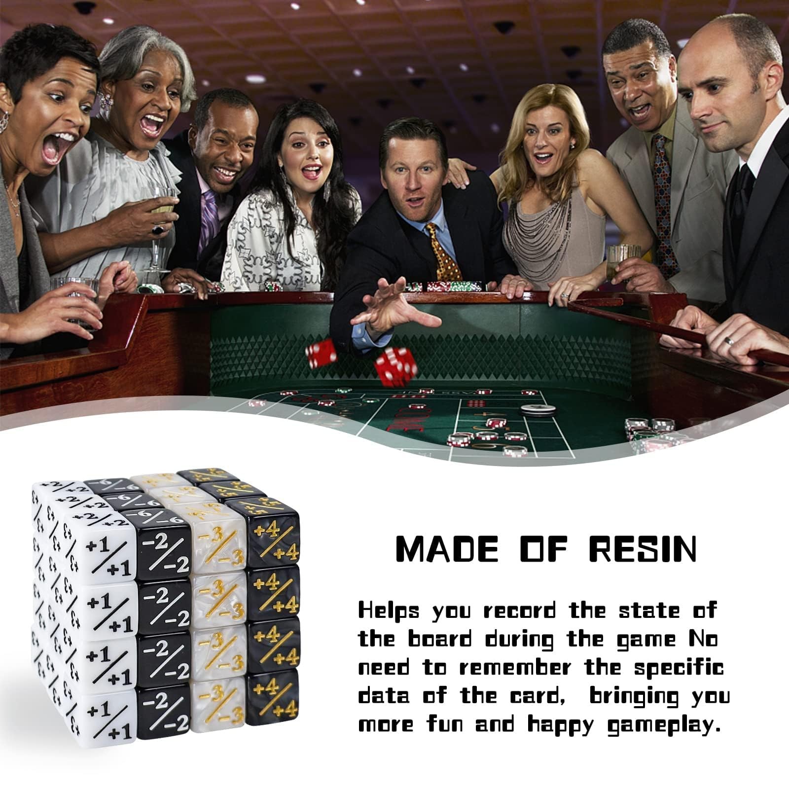 48 Pieces MTG Dice Counters Token Dice, Magic The Gathering Glitter Sparkle, ...