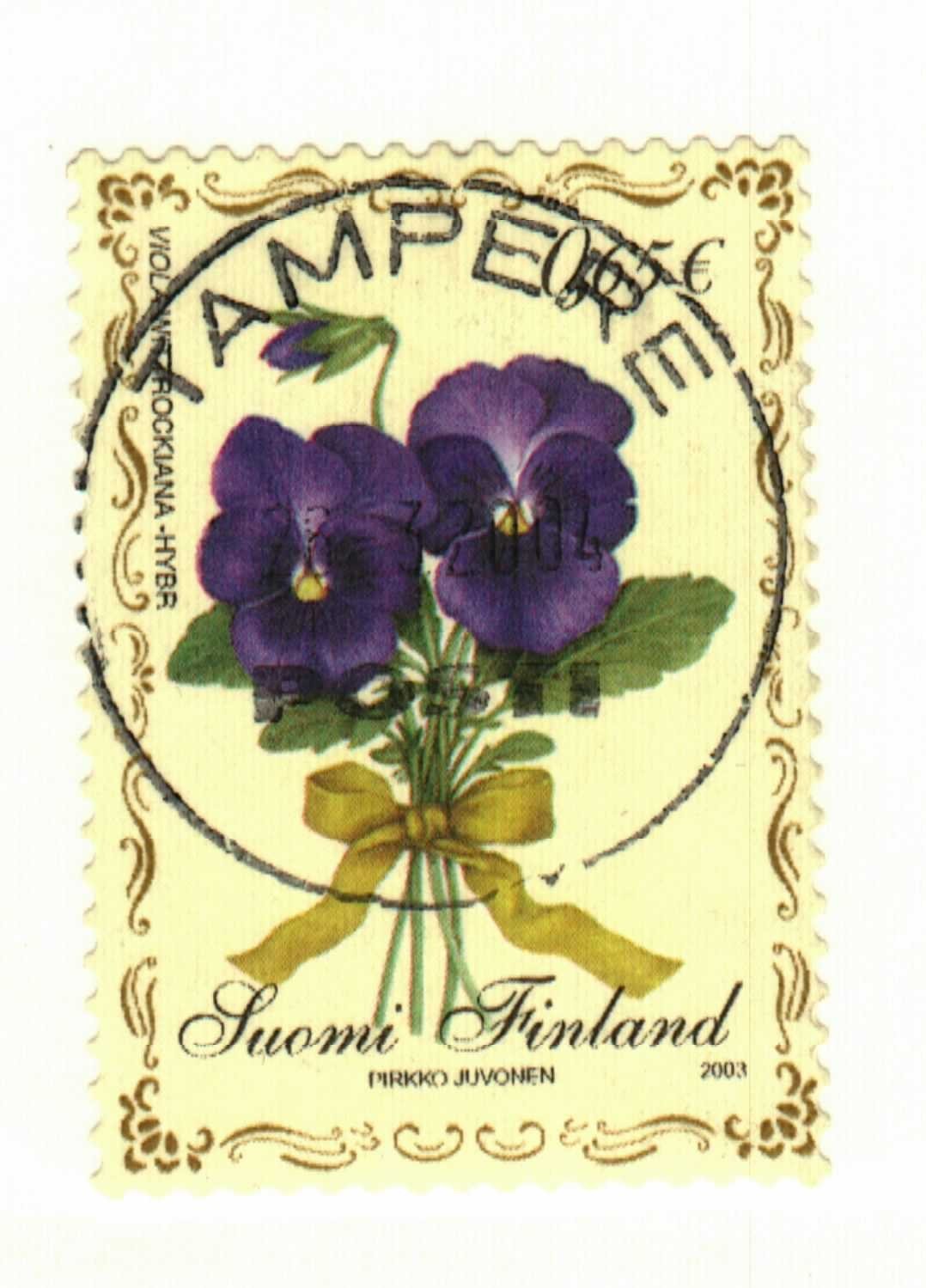 Finland #1188 used pansy flowers