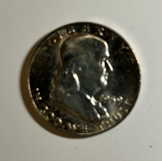 1959 Franklin Half Dollar MS CH FBL DDR-001 90% Silver Mint State Unc Toned!
