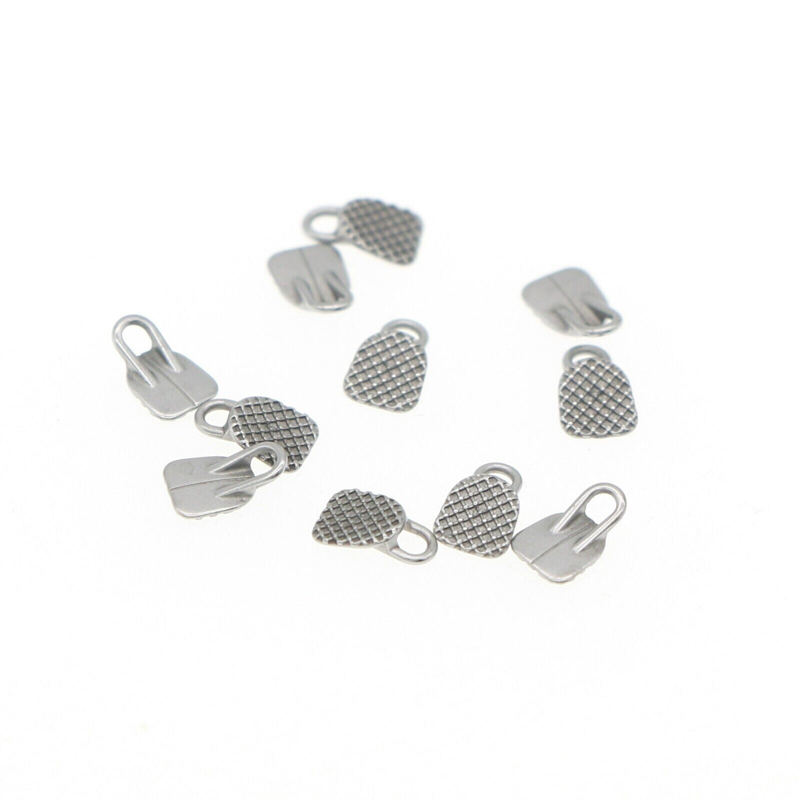 10 Pcs Dental Orthodontic Lingual Button Traction Hook Rectangular MIM Monoblock
