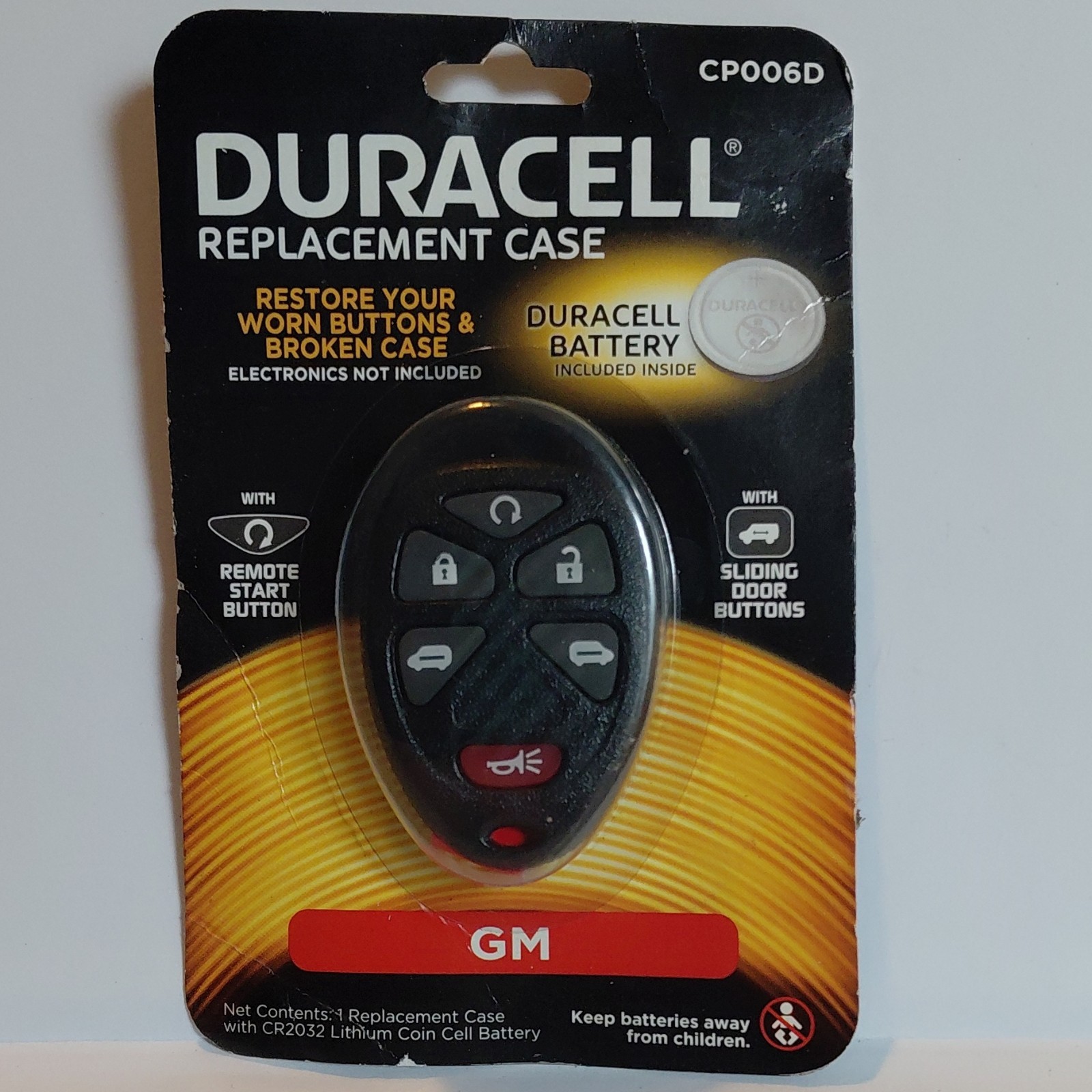 DURACELL CP006D GM Replacement Key Fob Shell