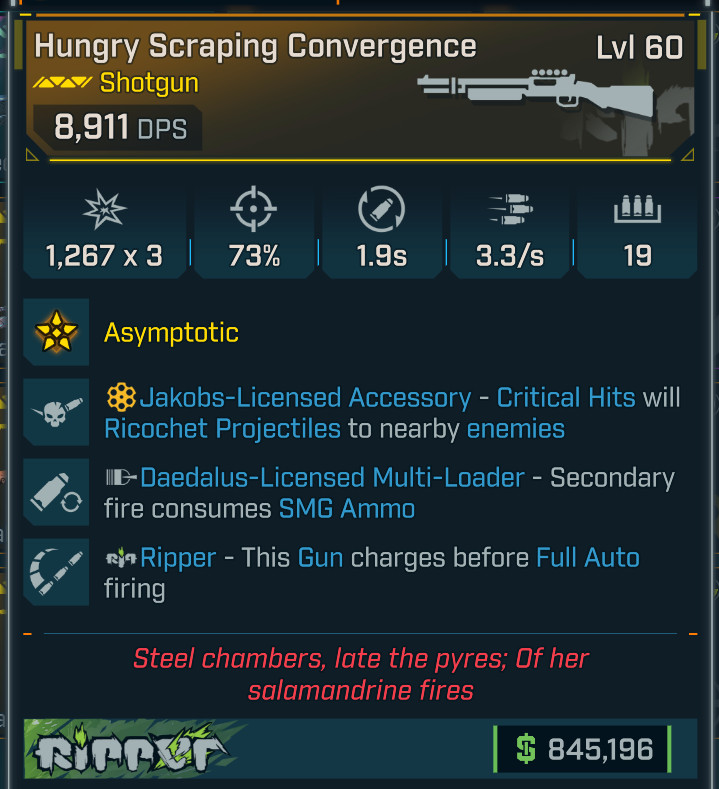 Borderlands 4⭐KINETIC HUNGRY SCRAPING CONVERGENCE SHOTGUN⭐JAKOBS⭐SMG AMMO