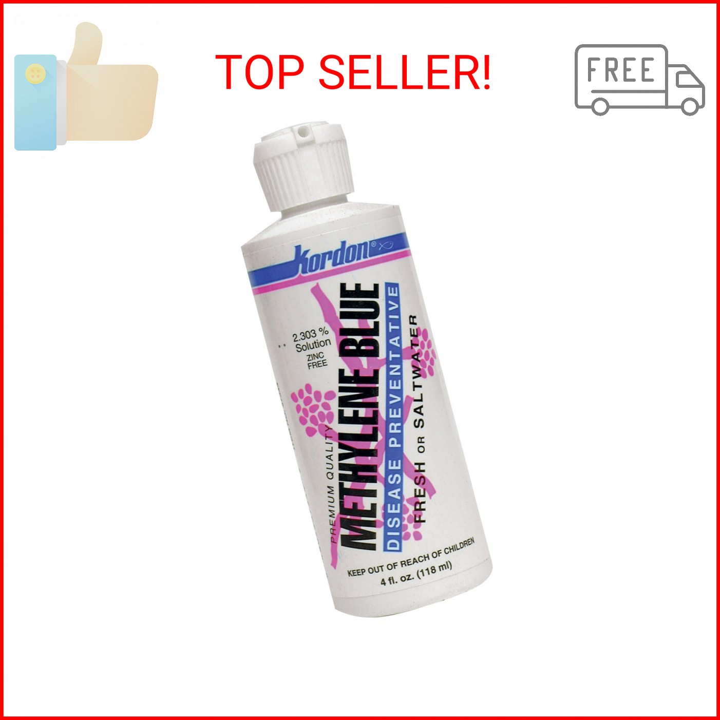 Kordon Methylene Blue Disease Preventative – Safe for Freshwater & Saltwater Aqu