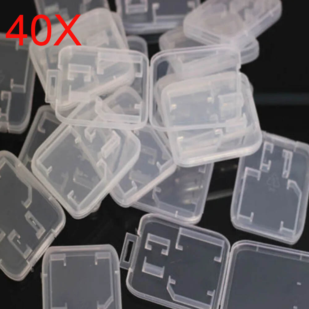 40PCS Case Holder for Micro SD SDHC Memory Card Box Storage Hard Plastic N865