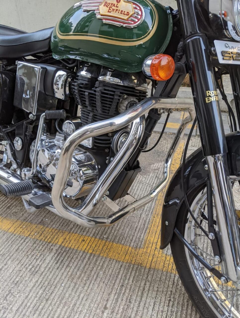 Royal Enfield Diamond leg guard SS Stainless steel Strong build quality