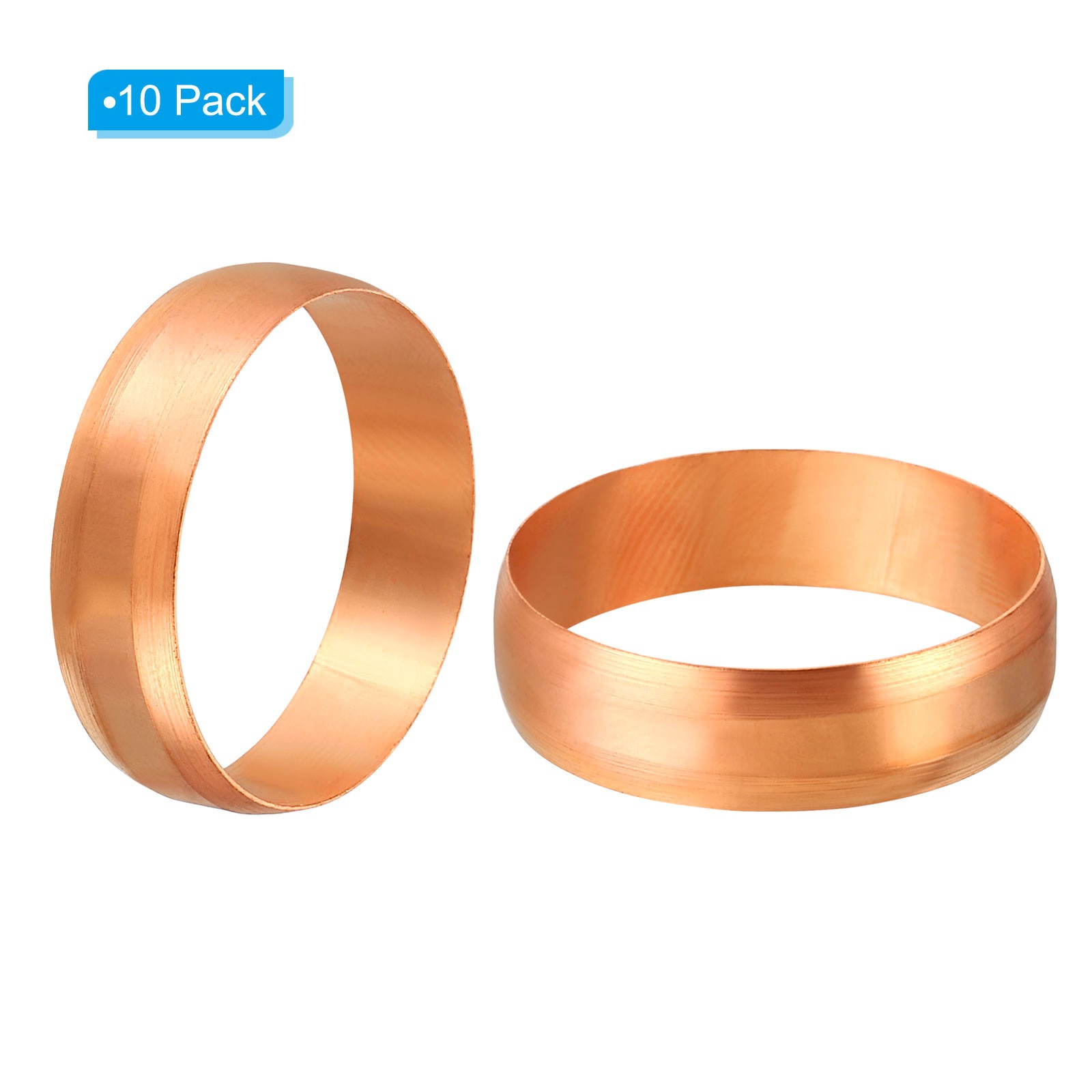 10pcs 28mm Compression Sleeves Ferrules Copper Ferrule Compression Fitting