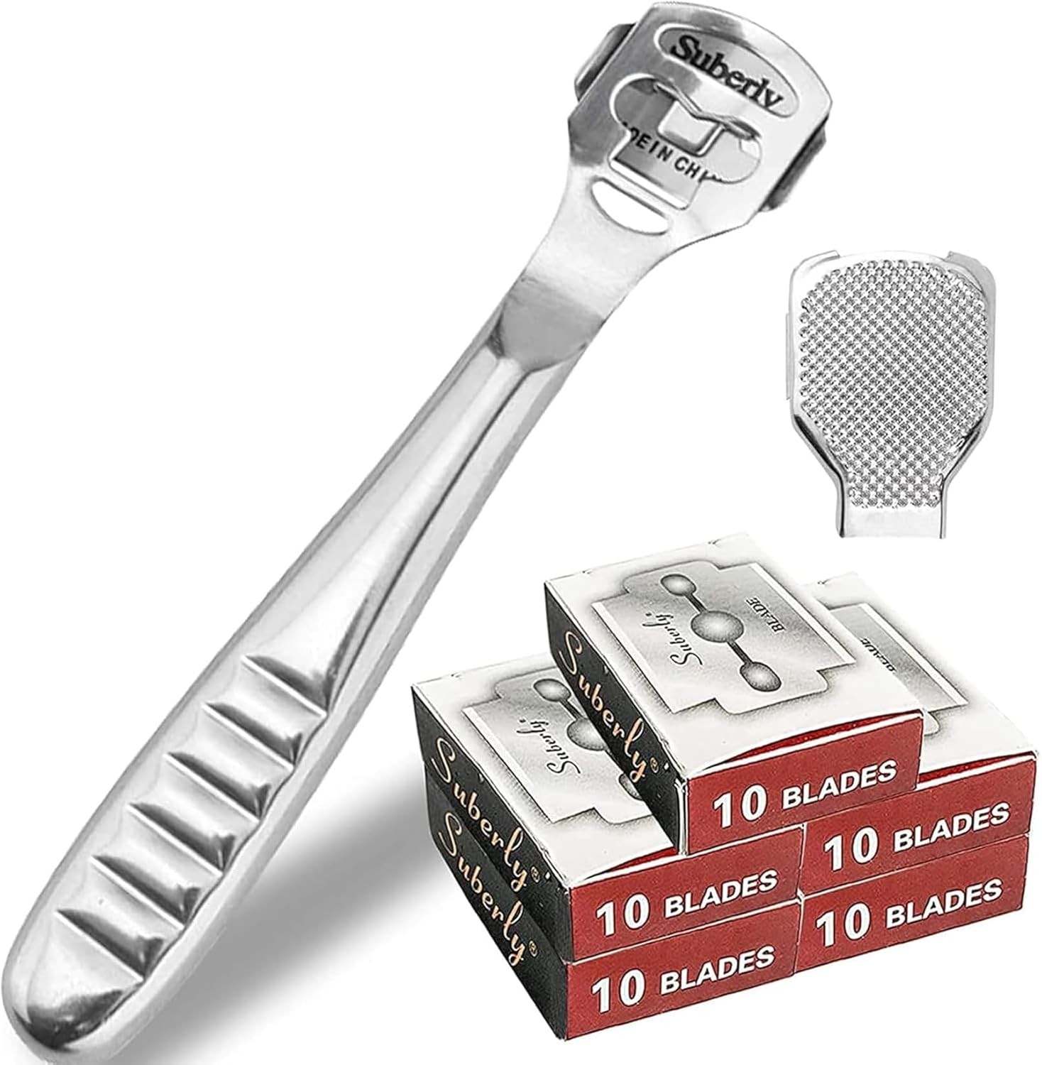 52 Pcs Callus Shaver Set,1 Stainless Steel Foot Razor Handle