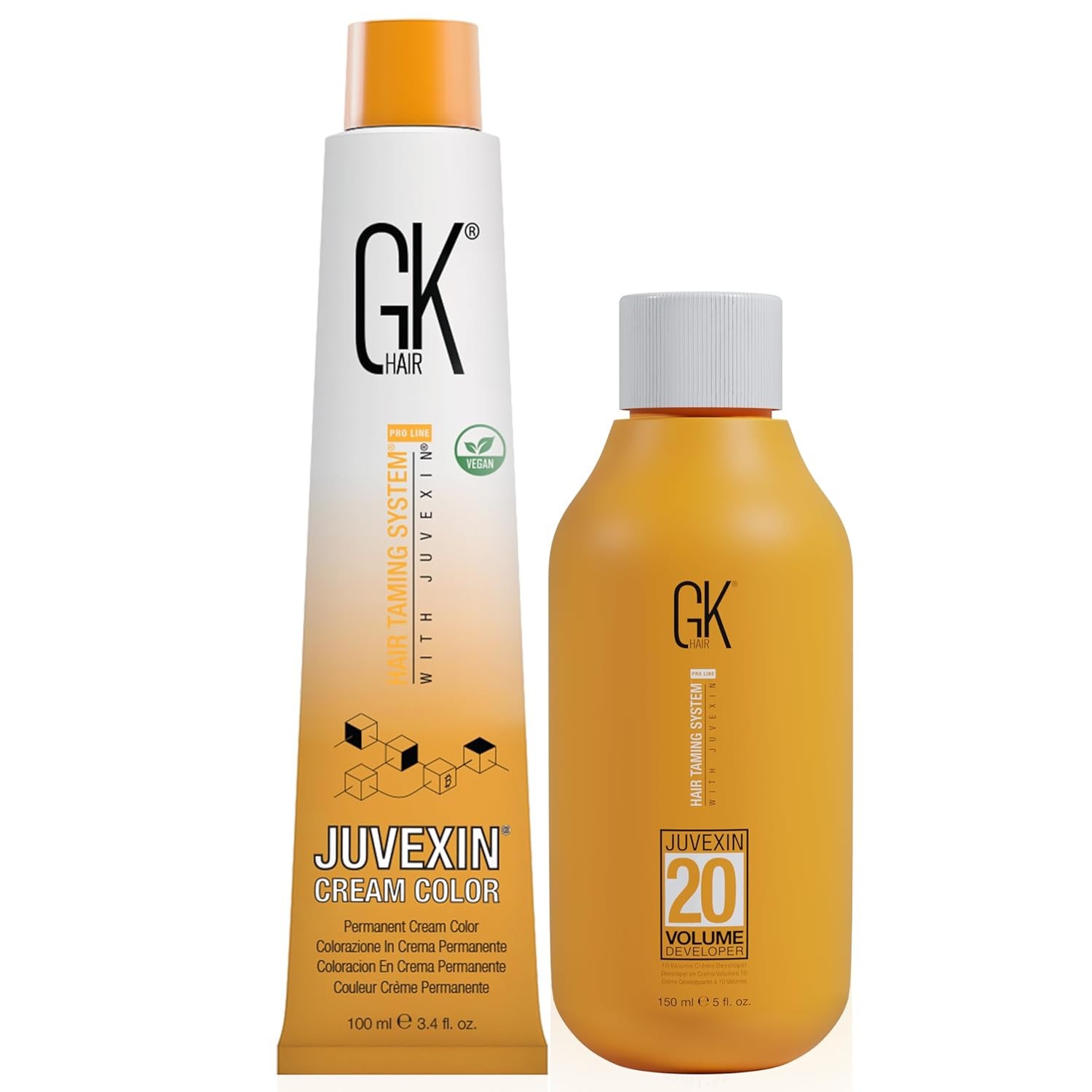 GK Hair Permanent Color Creme Ash Series | Low Ammonia | 100% Grey Coverage |