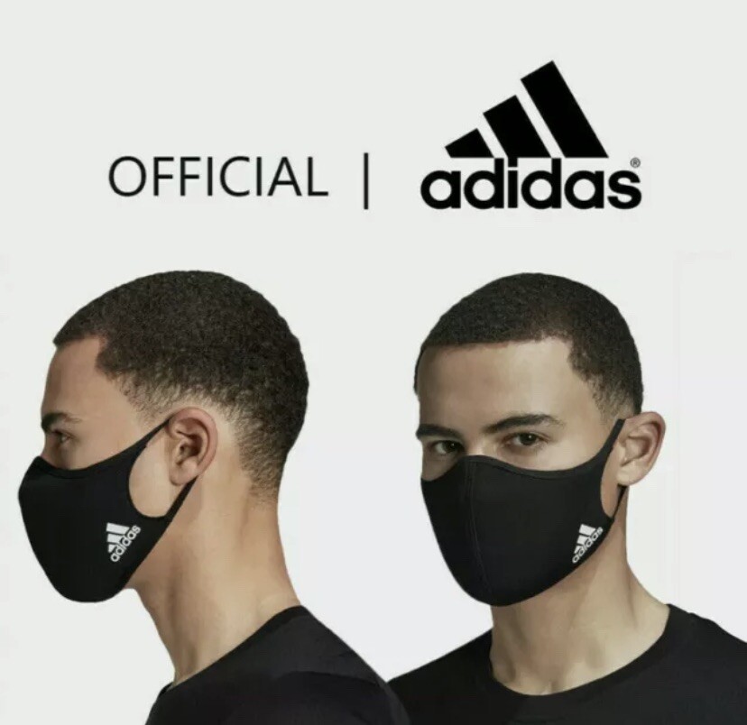 Adidas Face Cover Mask 3-Pack Back ,M/L H32391 100% Authentic New