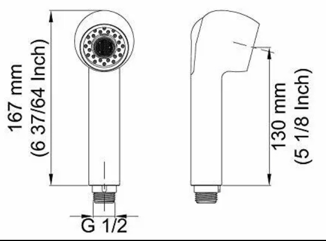 Kitchen Replacement Sprayer, Pull Out Spray Head for Kitchen Nickel Brushed