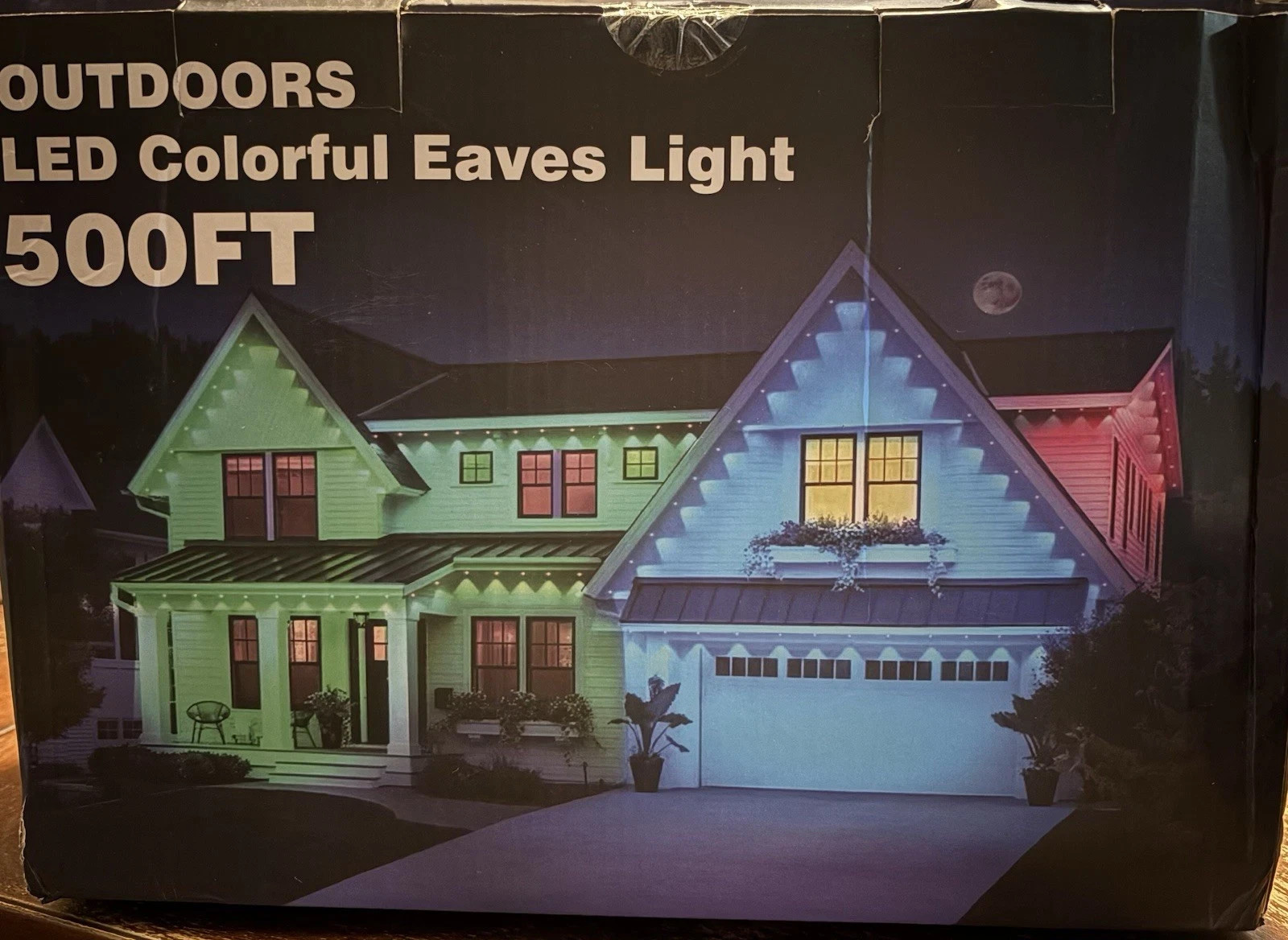 LED RGB Multicolor Outdoor String Light 500ft App Remote Sync Music Timer