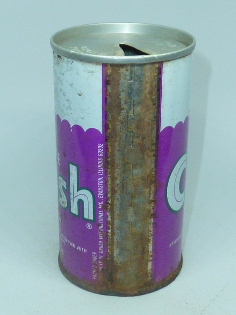 Empty Top Opened 12oz Grape Crush Soda Tab-Top