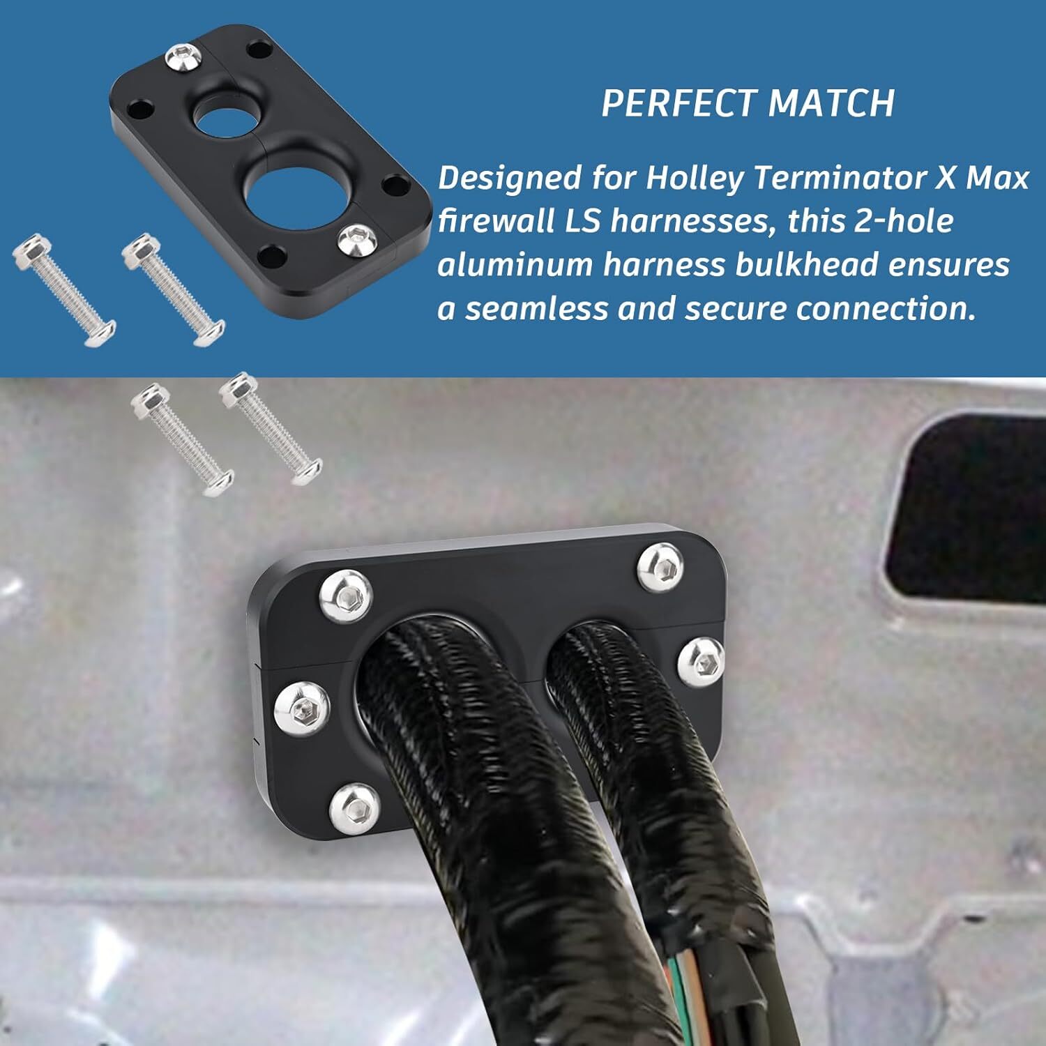 For Holley Terminator X Max Firewall Pass Through Eliminate Grommets in Firewall
