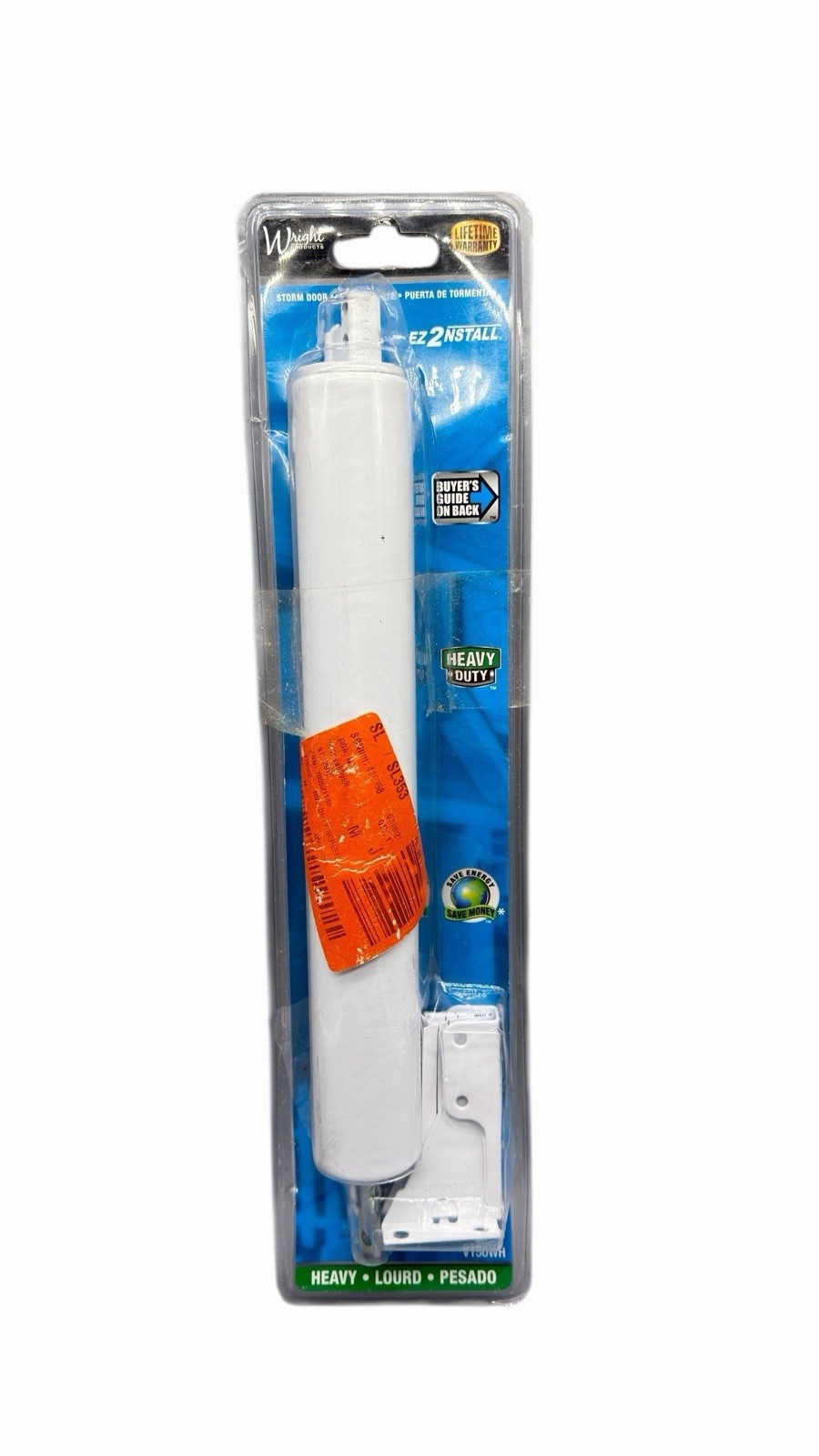 Wright Products Heavy Duty Pneumatic Screen & Storm Door Closer White V150WH