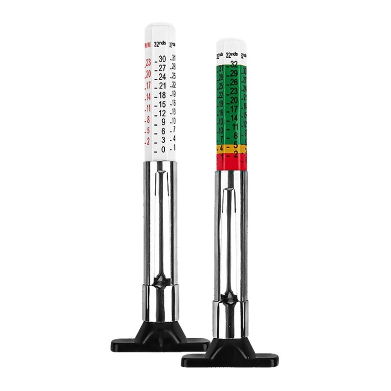 Car Tire Measuring Pen Automotive Tire Depth Gauge Tester 0-32nds/0-25mm
