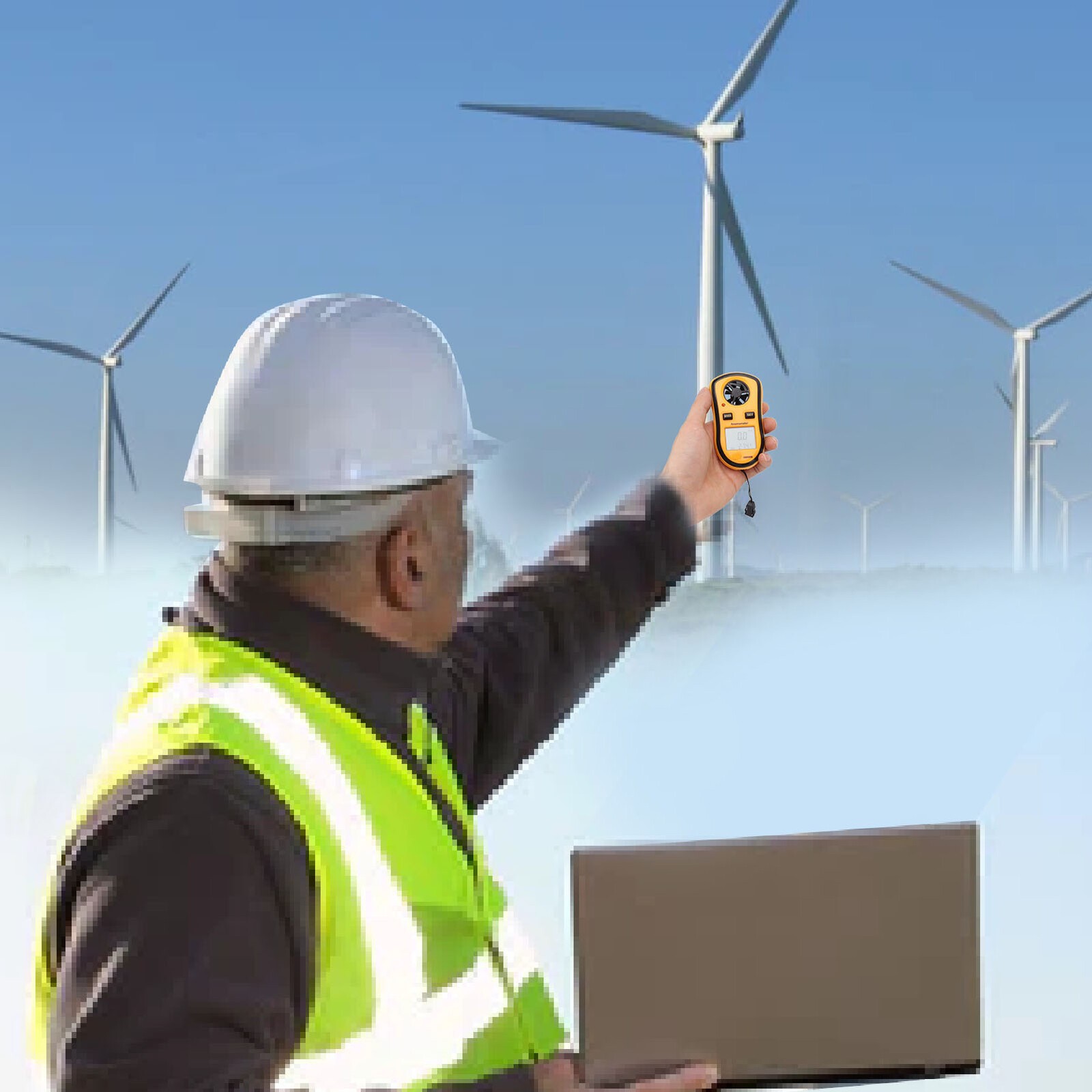 Handheld Digital Anemometer Pocket Wind Meter Handheld Mini Wind