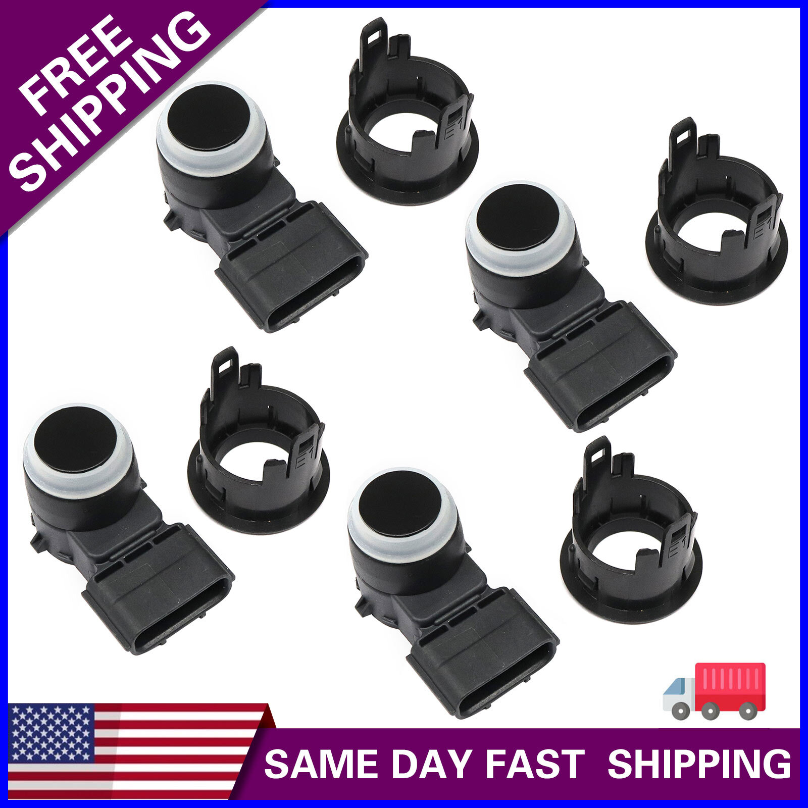 39680-TZ5-A01 Bumper Parking Sensor & Retainer For Acura MDX RLX 2014-2016 4Pcs