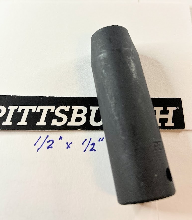 Pittsburgh  1/2" x 1/2"   Deep Impact Socket - 6 Pt - Free USA Shipping