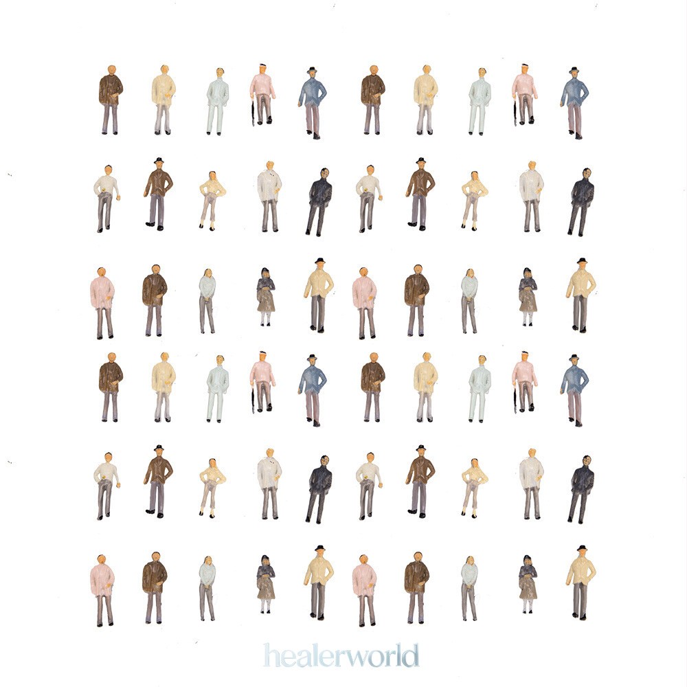 HO/OO 1:75 1:100 Scale Colorful Model Character Miniature Gathering Pedestrian