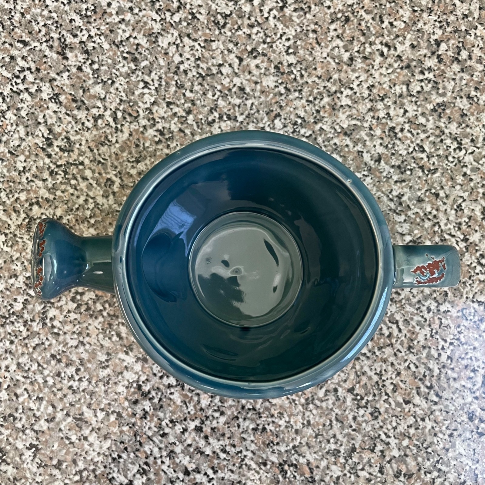 Blue Ceramic Floral Watering Pot Planter