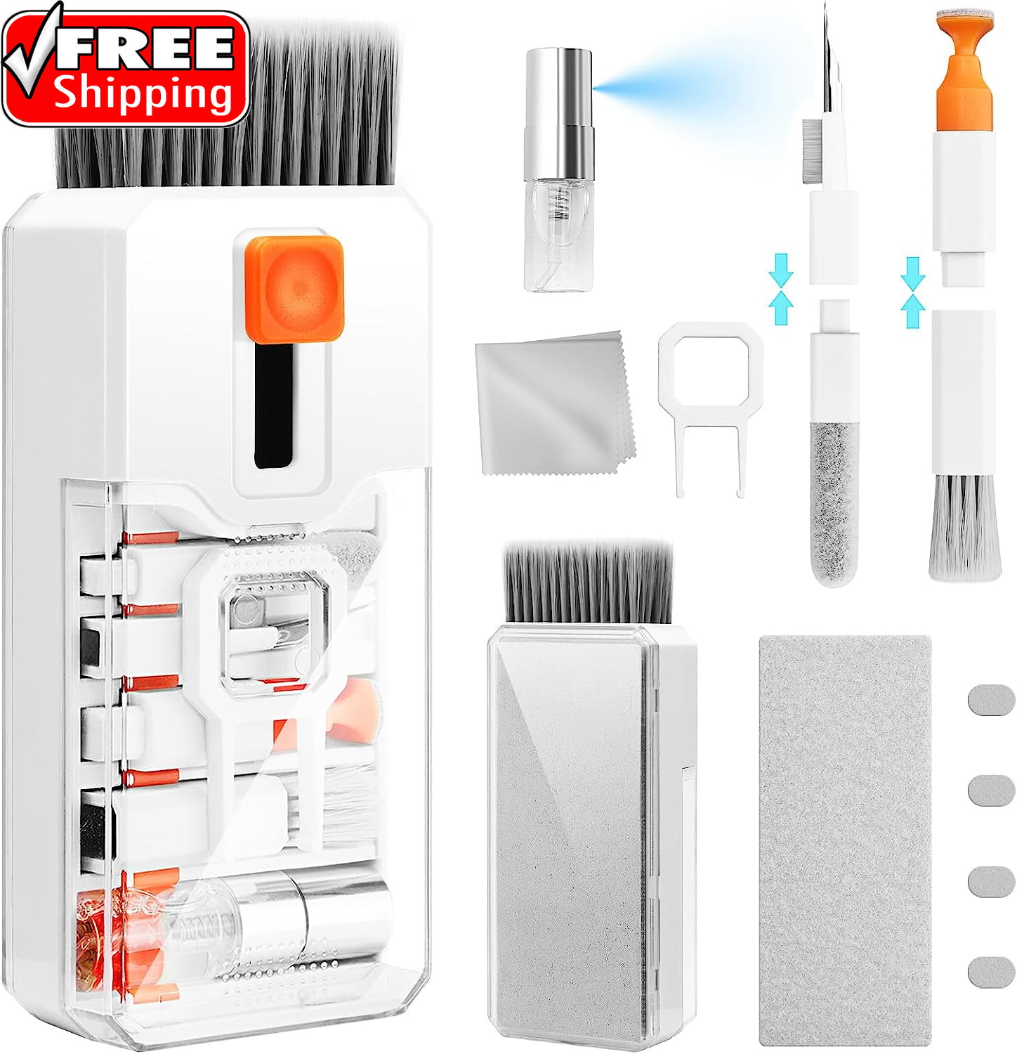 Keyboard Cleaning Kit Laptop Cleaner, All-In-1 Computer Screen Cleaning Brush To