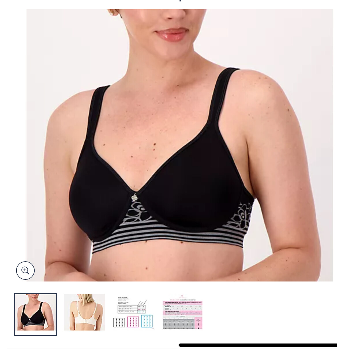 BREEZIES Floral Stripe Seamless Wirefree Bra A478505