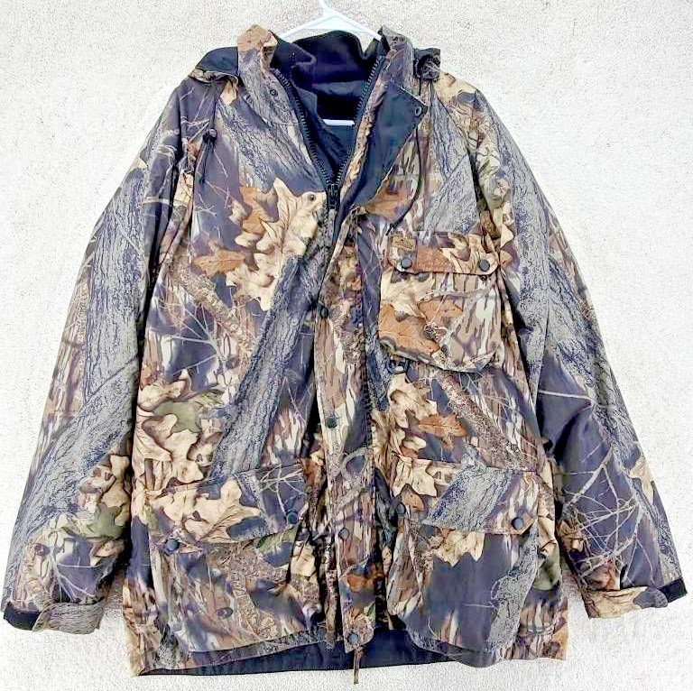 Whitewater Outdoors Men's Medium Hunting Jacket Mossy Oak Hood Pocket Lined