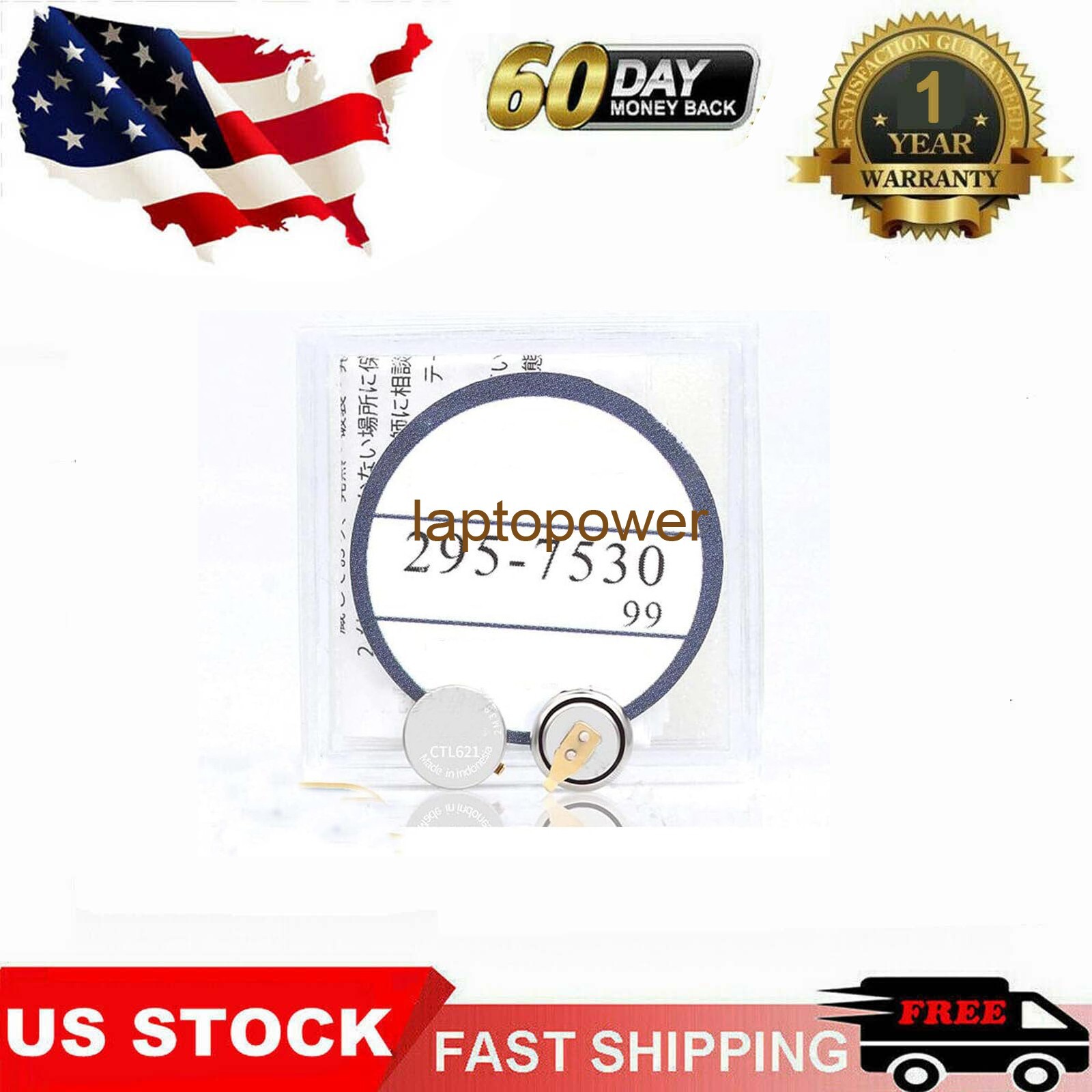 Battery For Citizen Capacitor Solar PANASONIC eco drive 295-753 CTL621F short US