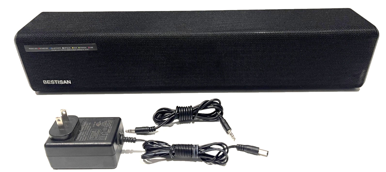 Bestisan SE01 Bluetooth Soundbar 50W TV Speaker LED Optical AUX USB Tested