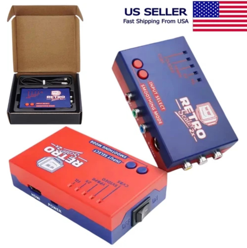 RetroScaler2x AV to HDMI Up-Scaler Converter Line-Doubler Retro Consoles