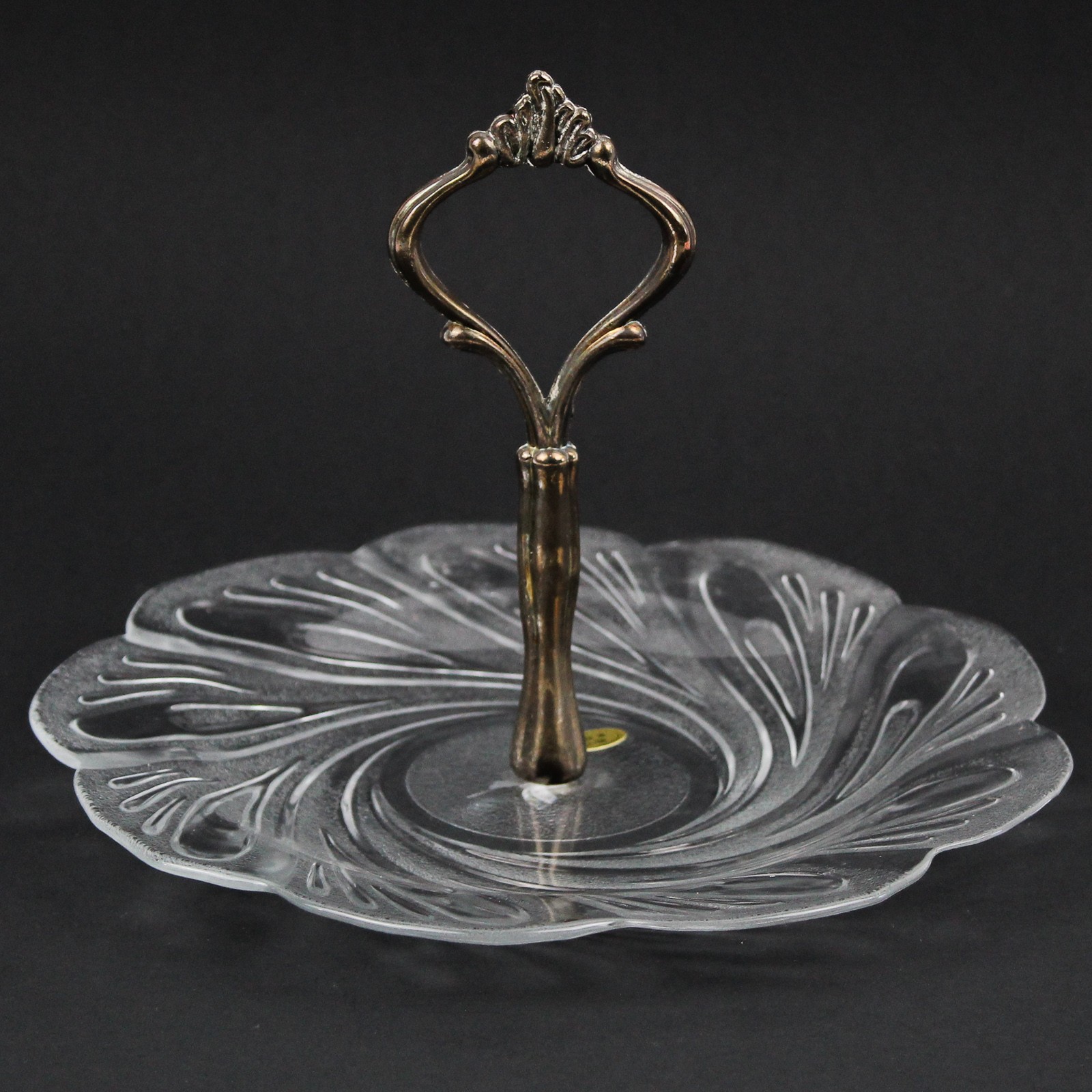 Regency Silverplate and Clear Glass Serving Tray