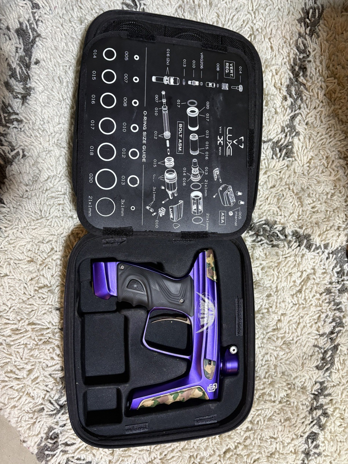 DLX Luxe X Paintball Gun Marker - Camo/purple SD Aftermath