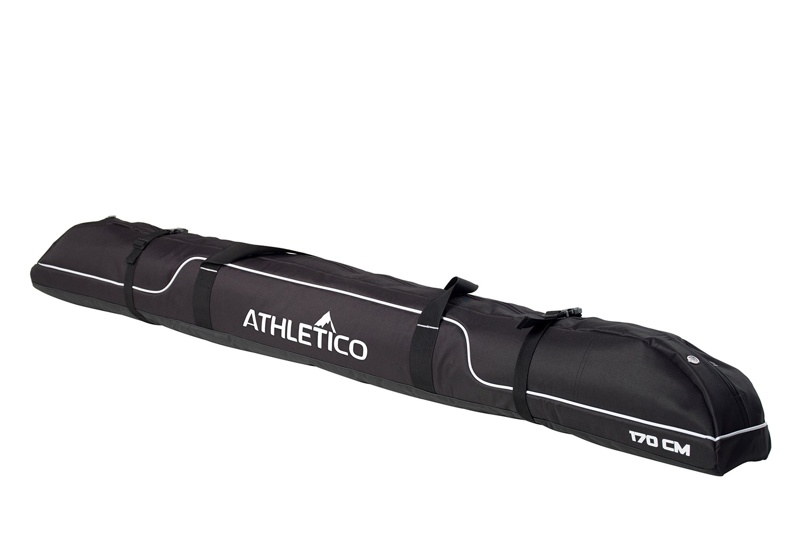 Athletico Diamond Trail Padded Ski Bag - Single Travel 170cm, Black