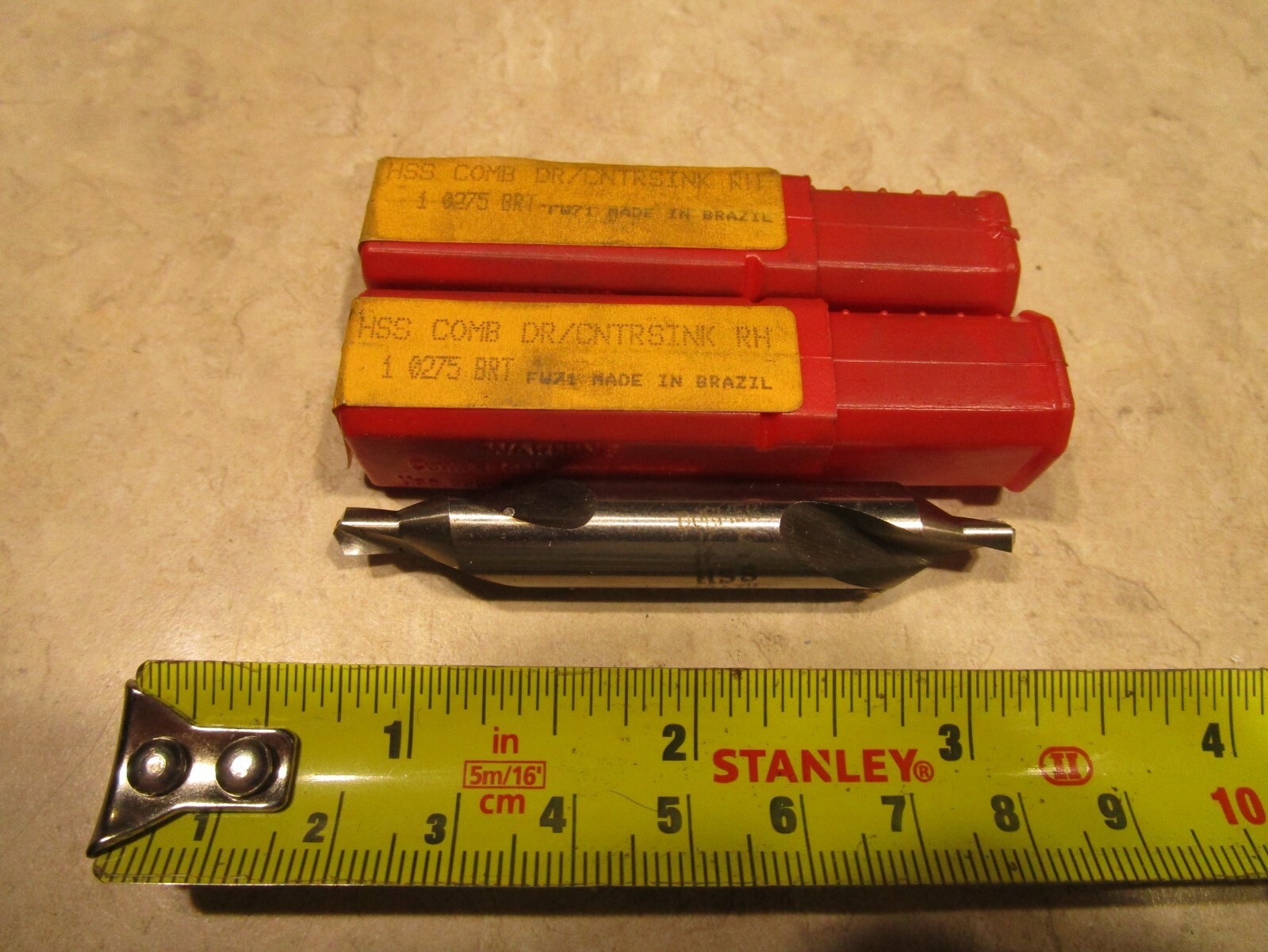 LOT OF 2 DORMER #5 Combination Drill & Countersink, 2-1/4"OAL, RH, E0166