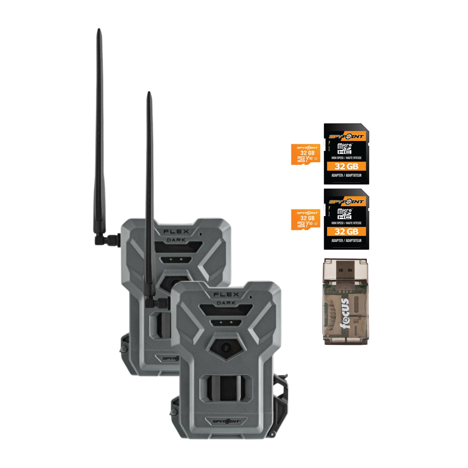 SPYPOINT FLEX DARK GPS Cellular Trail Camera No WiFi Needed 32GB Memory Card