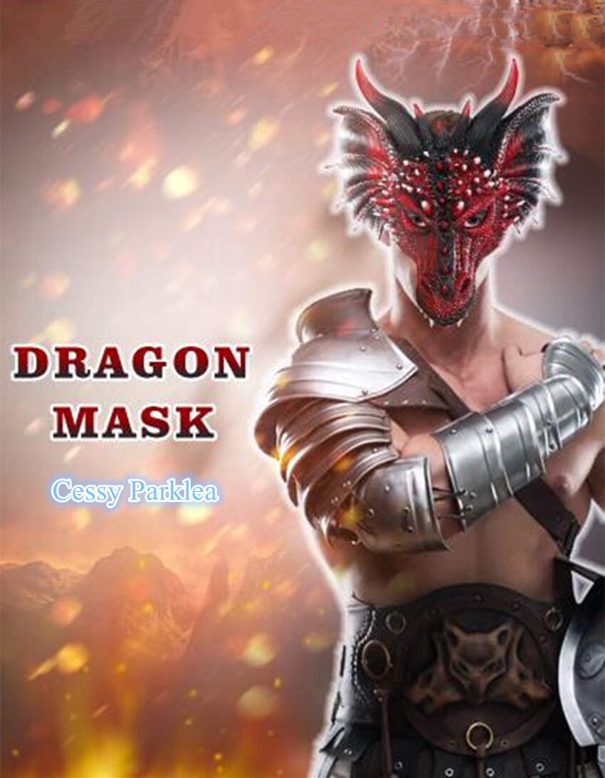 SN-D1-1 Unisex Latex Black Red Dragon Face Cosplay Halloween Costume Mask